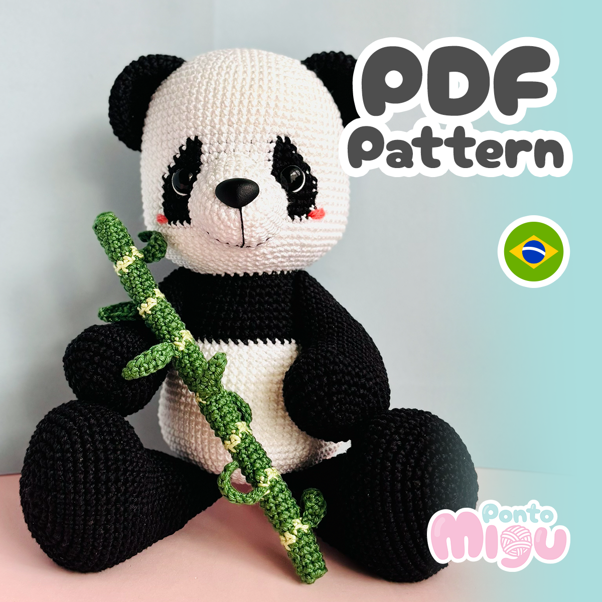 Receita Amigurumi Panda - Padrão PDF (Arquivo Digital)